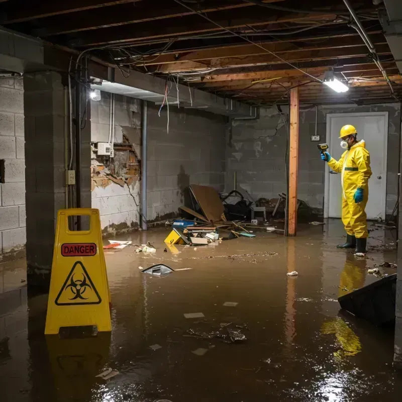 Flooded Basement Electrical Hazard in Lone Pine, CA Property